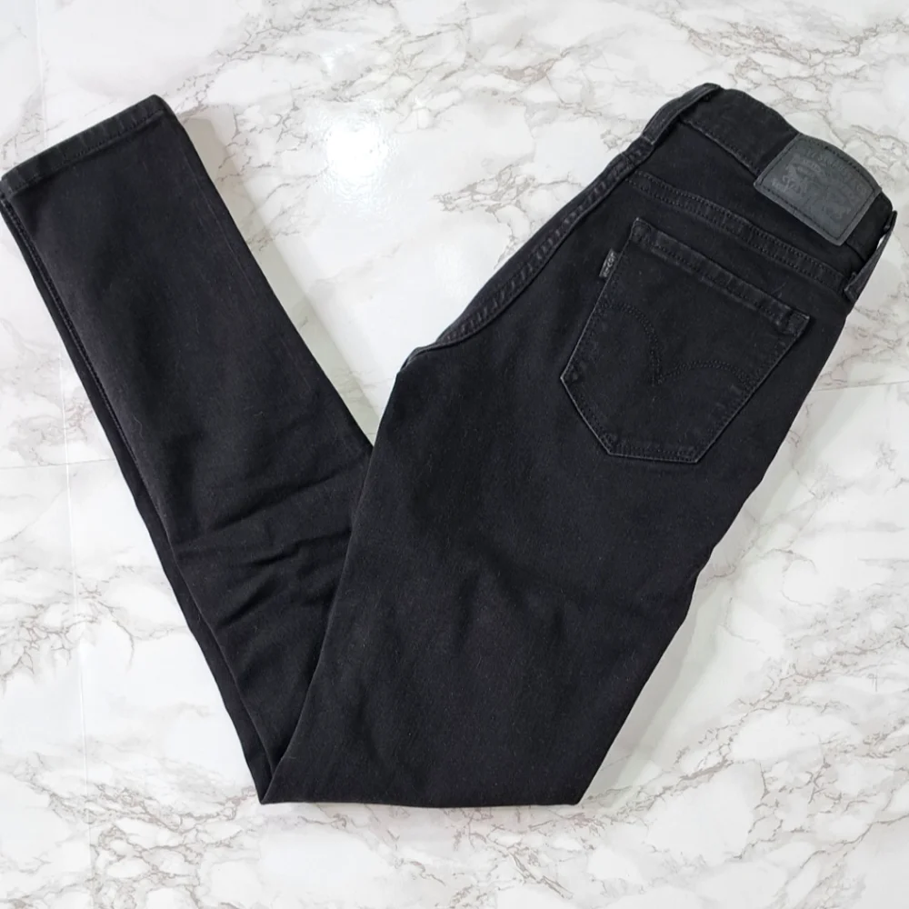 Levi's Black 711 Mid-Rise 4-Way Stretch Skinny Jeans Size 25R